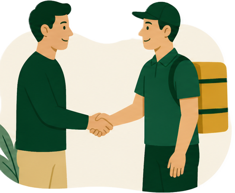 A courier accepts